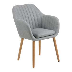 Upholstered Chair Emilia, light grey
