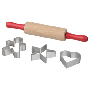 MÅLA 4-piece modelling dough toolset, multicolour