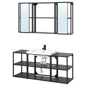 ENHET Bathroom, anthracite, 140x43x65 cm