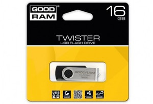 Goodram Flash Drive TWISTER 16GB Black USB2.0