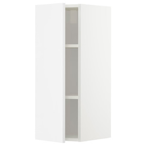 METOD Wall cabinet with shelves, white/Ringhult white, 30x80 cm