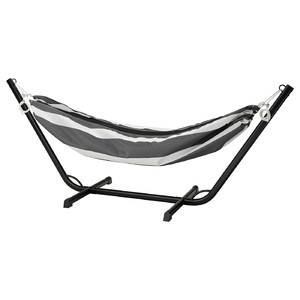 BOCKÖN / HAMNÖN Hammock with stand, black/anthracite white