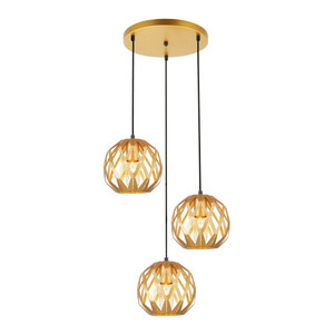 Italux Pendant Lamp Hilo 3x E27, gold