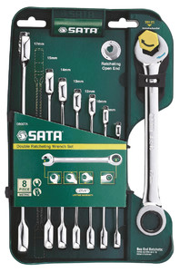 SATA Combination Wrench Double Ratcheting 8pcs