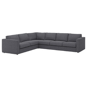 VIMLE Corner sofa, 5-seat, Gunnared medium grey