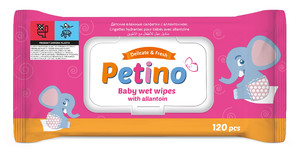 PETINO Delicate & Fresh Baby Wet Wipes with Allantoin 120pcs