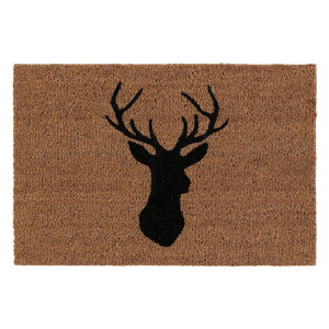 HEMMAVE Door mat, natural/deer, 40x60 cm