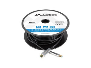 Lanberg HDMI Cable M/M v2.0 CA-HDMI-20FB-01000-BK 100m, black