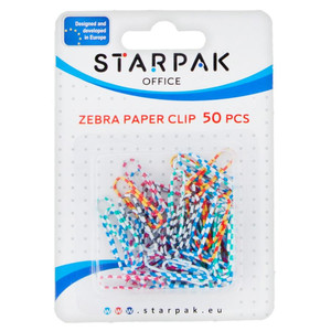 Paper Clips 28mm 50pcs, zebra