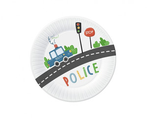 Party Paper Plates Police 18cm 6pcs