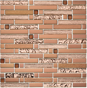 Glass Mosaic Tile Sollana 29.8 x 29.8 cm, pink, 1pc