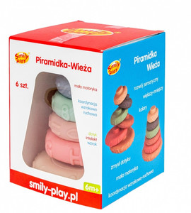 Smily Play Stacking Toy Rings, pastel, 6m+