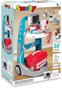 Smoby Electronic Medical Trolley Playset 3+