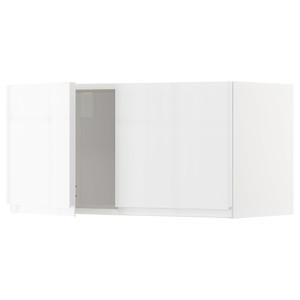 METOD Wall cabinet with 2 doors, white/Voxtorp high-gloss/white, 80x40 cm