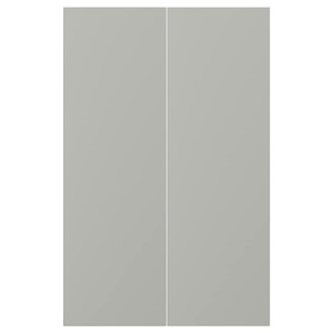 HAVSTORP 2-p door f corner base cabinet set, light grey, 25x80 cm