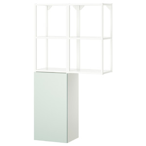 ENHET Storage combination, white/pale grey-green, 80x32x150 cm