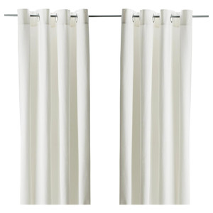 MERETE Room darkening curtains, 1 pair, 145x300 cm, white