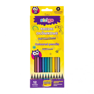 Strigo Metallic Coloured Pencils 12 Colours