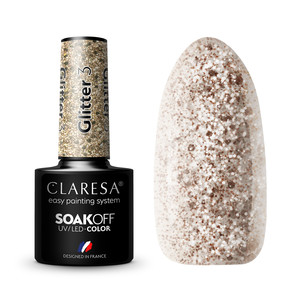 CLARESA UV/LED Color Gel Polish Glitter 3 5g