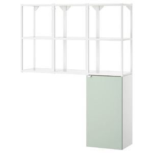 ENHET Storage combination, white/pale grey-green, 120x32x150 cm