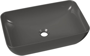 Ravak Bathroom Sink Wash Basin Ceramik Slim R 50 cm, graphite