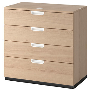 GALANT Drawer unit, white stained oak effect, 80x80 cm
