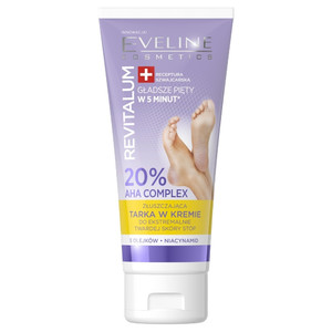 Eveline Revitalum Exfoliating Cream for Very Hard Foot Skin 20% AHA Complex Vegan 75ml