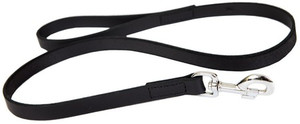 Dingo Leather Dog Leash 0.8x120cm, black