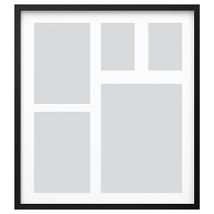 RÖDALM Frame for 5 picture, black, 64x71 cm