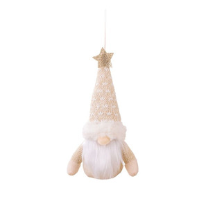 ECARLA Christmas Hanging Decoration Gnome, light beige