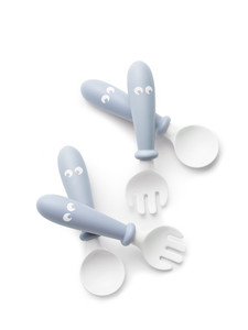 BABYBJÖRN Baby Spoons and forks, Powder Blue