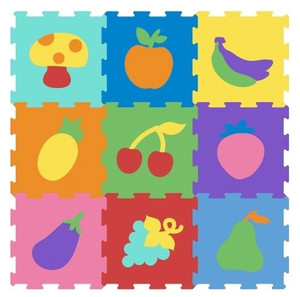 Floor Foam Puzzle Mat Fruit 29x29 9pcs