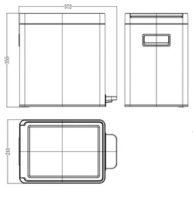 GoodHome Waste Pedal Bin 14 l