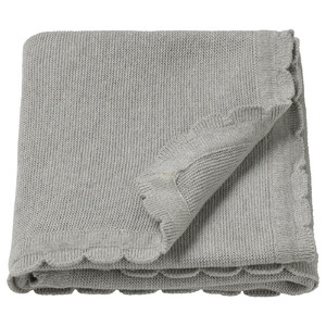 LEN Blanket, knitted/grey, 70x90 cm
