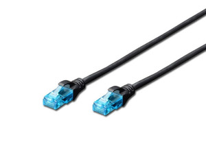 Digitus Patch Cord RJ45/RJ45 U/UTP Cat5e AWG 26/7 PVC 3m, black