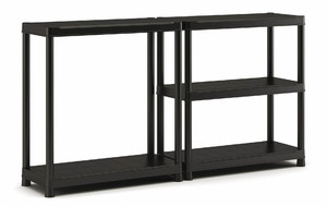 Keter Plastic Shelving Unit, black, 90x60x187 cm