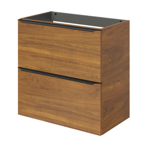 Goodhome Wall-mounted Basin Cabinet Imandra Slim 60cm, walnut