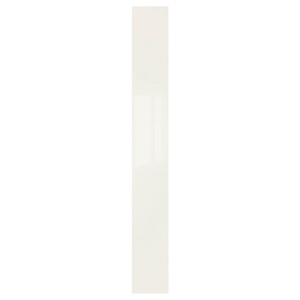 FARDAL Door with hinges, high-gloss white, 25x195 cm