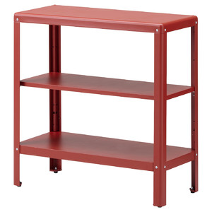 KOLBJÖRN Shelving unit in/outdoor, brown-red, 80x81 cm