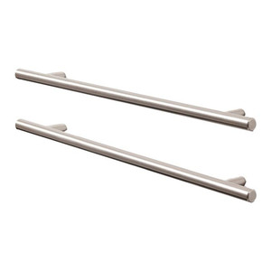 GoodHome T-bar Cabinet Handle Annatto 336 mm, silver, 2 pack