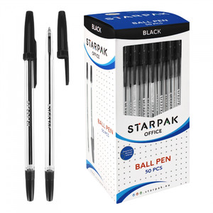 Starpak Office Ball Pen, black, 50pcs