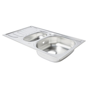 Steel Kitchen Sink Turing 1.5 Bowl with Drainer