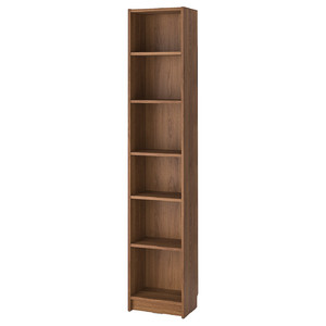 BILLY Bookcase, brown walnut effect, 40x28x202 cm