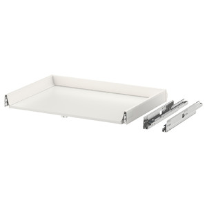 EXCEPTIONELL Drawer, low with push to open, white, 80x60 cm