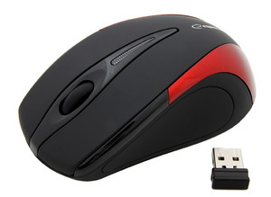 Esperanza Wireless Optical Mouse EM101R USB, 2,4 GHz, NANO receiver, black-red