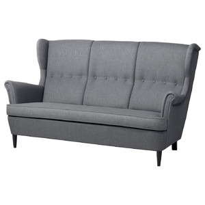 STRANDMON 3-seat sofa, Nordvalla dark grey