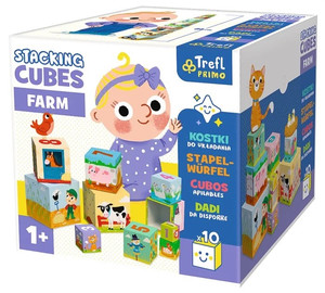 Trefl Stacking Cubes Farm 12m+