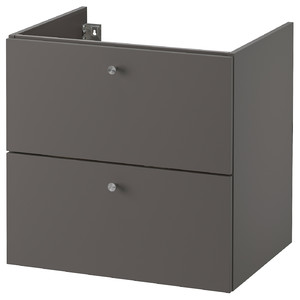 GODMORGON Wash-stand with 2 drawers, Gillburen dark grey, 60x47x58 cm