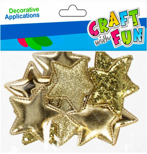 Craft Christmas Self-Adhesive Decorative Stickers Stars 16pcs, gold