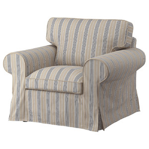 EKTORP Armchair, Karlshov beige/multicolour